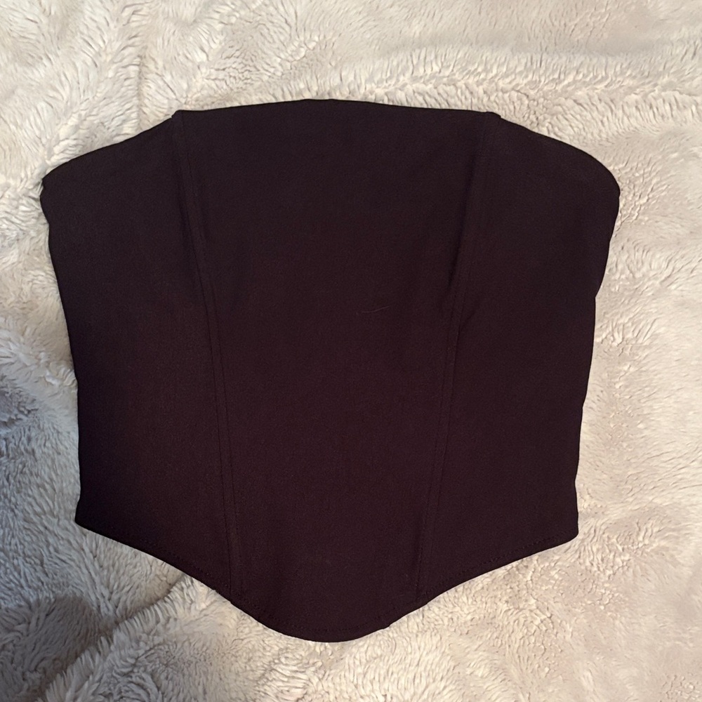 Black Strapless Garage Corset Top